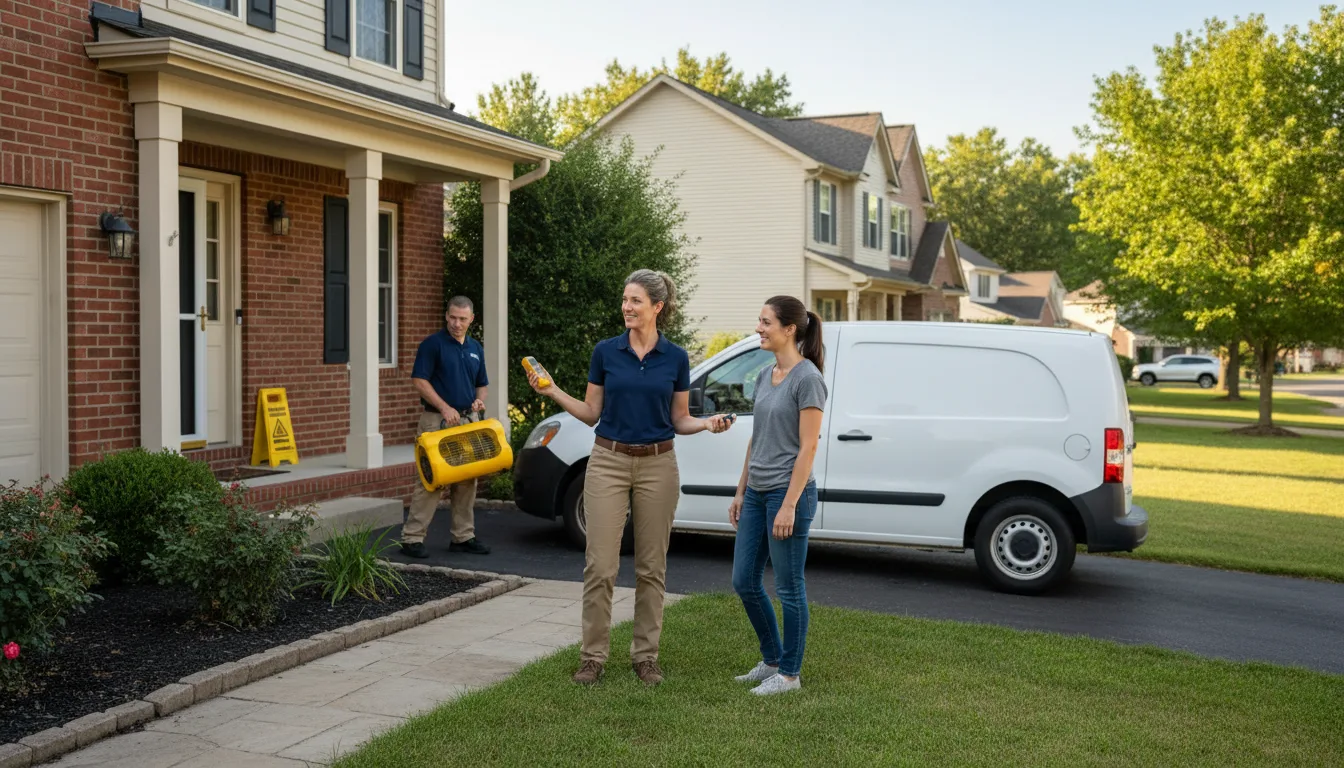 Residential water damage restoration in Columbus, PA